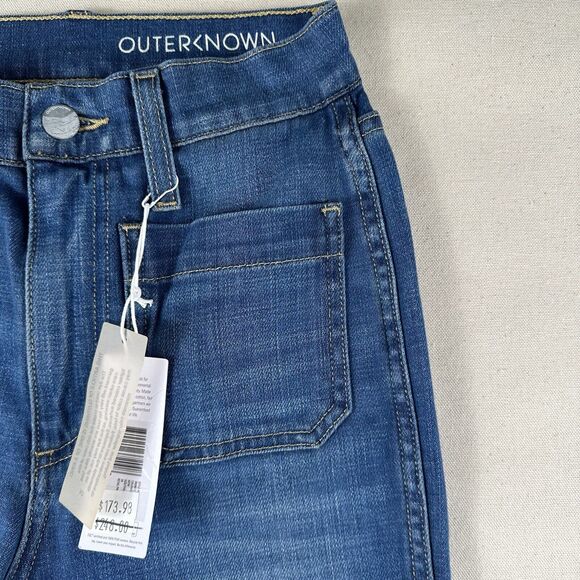 Outerknown Paramour Flare SEA Jeans Women’s 24 Blue High Rise Denim Stretch Pant - Picture 5 of 16